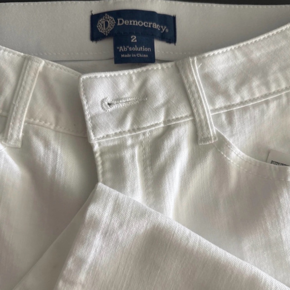 Democracy High-Rise White Slim Jeans